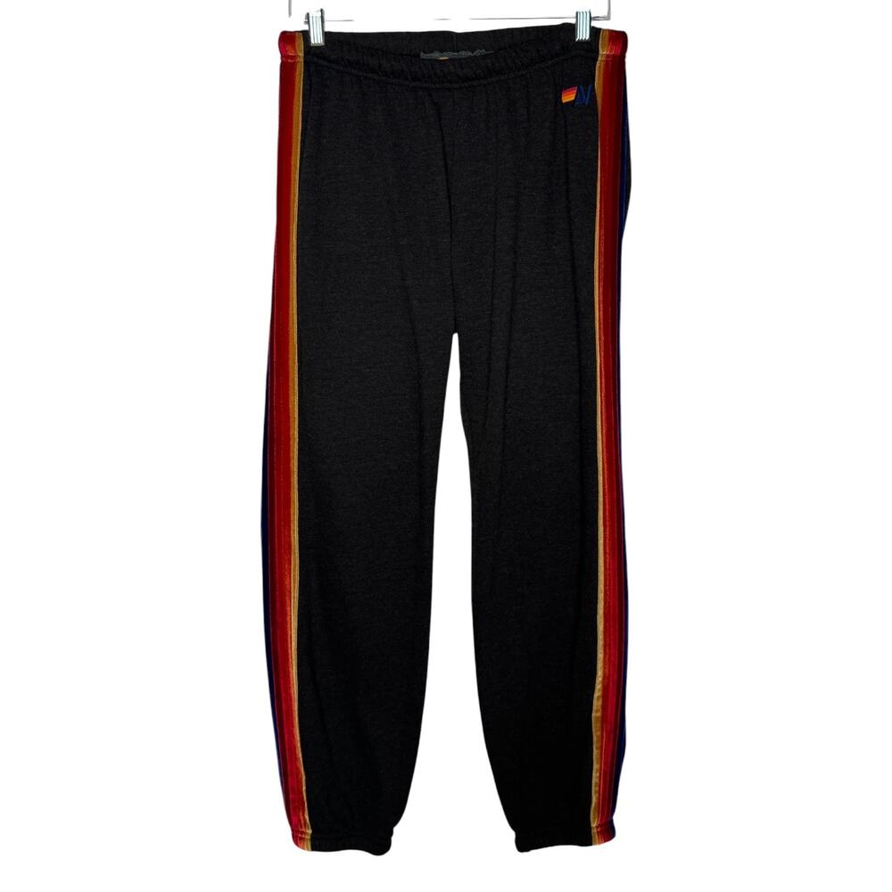 2010s Aviator Nation Rainbow Stripe Hoodie Jogger Set S/L USA - Picture 4 of 16